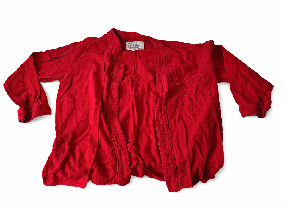 Vintage Victoria’s Secret Country Cottons Red Pajama Shirt 100% Cotton M